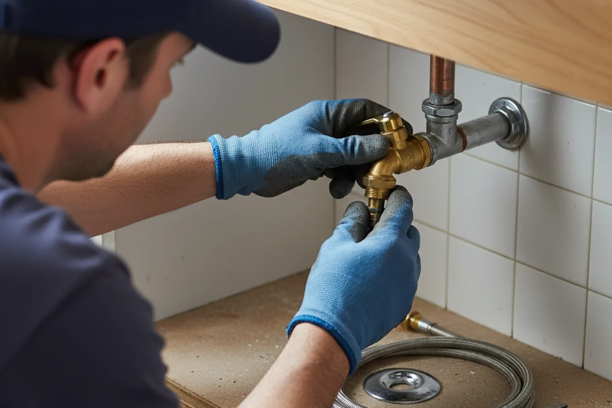 Shutoff valve and fitting work during Emergency Plumbing in Emmitsburg